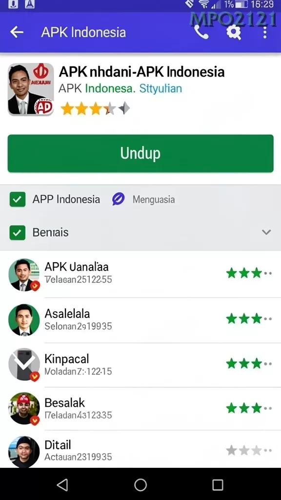 Cuplikan layar MEGA288 — pengaturan akun