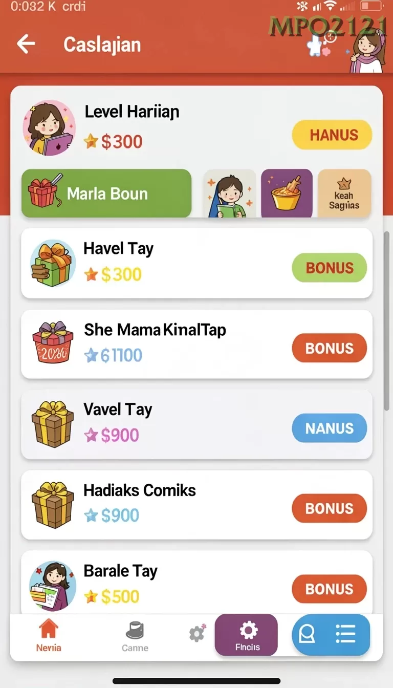 Cuplikan layar JNTWIN — aktivitas